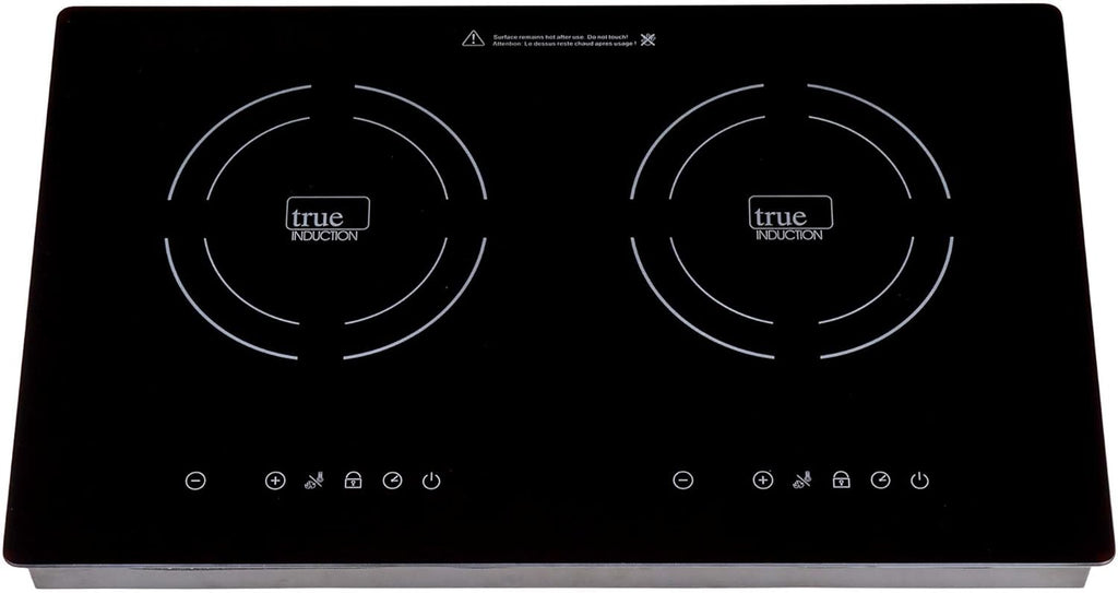 TI-2B 23 inch Built-In Dual Burner Induction Glass-Ceramic Cooktop, 1750W, UL858 Certified
