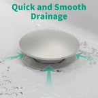 Bathroom Pop up Drain Without Overflow, Anti-Clogging Vessel Sink Drain Strainer, Pop Up Drain with Detachable Basket, Hair Catcher Bathroom Sink Drain Stopper(Brushed Nickel, No Overflow)