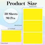 STARLIBOO Removable Colored Labels Stickers, 3X5 Inch Removable Large Label Stickers for Moving Boxes and Storage Bins- Waterproof- Tear Resistant (Yellow)