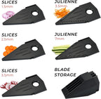 ZHANG XIAO QUAN SINCE 1628 Mandoline Slicer for Kitchen, Vegetable Chopper Stainless Steel Food Slicer Veggie Slicer Onion French Fry Cutter Potato Julienne, 5 Blades, Kitchen Utensils