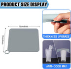Yinkin 6 Pcs Drain Covers to Keep Bugs Out Silicone Shower Floor Tub Stoppers Bathtub Drain Stoppers Sewer Anti-Odor Mats Deodorizing Plugs for Bathroom(6 x 6 Inch,Square,Grey)