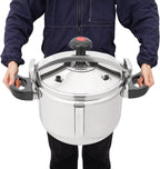23.2 Quart Pressure Cooker Stainless Steel Pressure Canner, Large Capacity, Commercial Pressure Cooker Clamp On Type, Single Valves for Family or Commercial Use