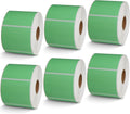 BETCKEY - 2.25" x 2" UPC Barcode & Address Labels Compatible with Zebra & Rollo Label Printer,Premium Adhesive & Perforated[Green, 6 Rolls, 4200 Labels]