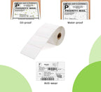Compatible 3" x 2" Direct Thermal Labels Replacement for Barcodes Postage Address Shipping Compatible with Rollo & Zebra Desktop Printers Adhesive & Perforated (12 Rolls, 700 Labels/Roll)