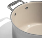 Made In Cookware - 8 QT Ceramic Non Stick Stock Pot with Lid - 5-Ply Stainless Clad with Stay-Cool Handle - Professional Cookware - Crafted in Italy - Induction Compatible