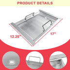 Upgrades Half Griddle for Ninja FlexFlame Grills, Stainless Steel Sizzle Griddle Plate for Ninja PG300 Grill Accessories, Compatible with ninja-Flex Flame Grill Accessories XSKHLFGRIDLE, 17''L x 12''W