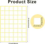 1440 Pcs Blank Date Labels 1" X 1" Labels Stickers for Organizing Square Writable White Labels Food Labels for Jars Boxes File Folders Envelopes School Office Kitchen