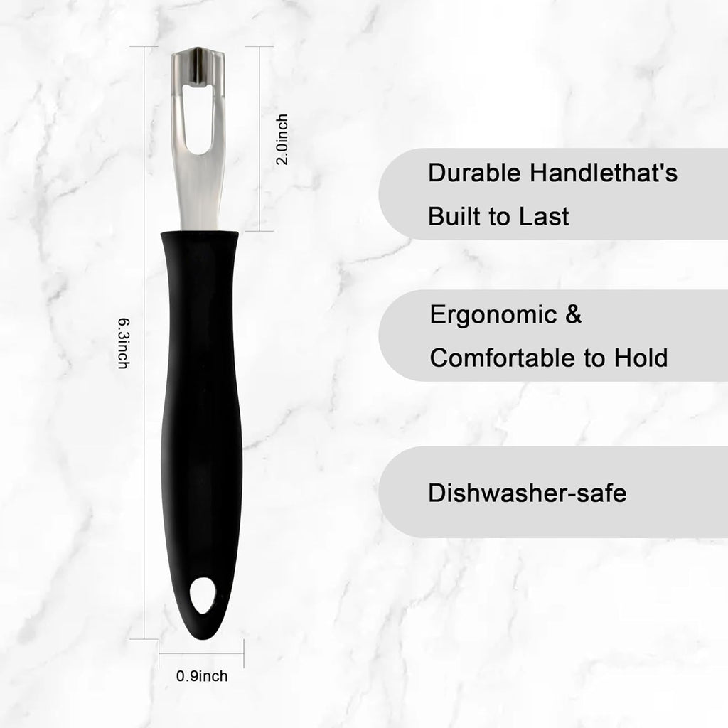 Channel Knife Lemon Peeler Zester-Garnish for Cocktail Mixers- Triangular, V-Shaped Stainless Steel Professional Grade Bar Tool-Fruit Peeler Zester (Peeler A)