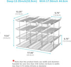 Can Organizer For Pantry, Adjustable Height And Width Canned Goods Organizer, Soup Can Rollers Organizer Holds Up to 48 Cans for Kitchen Cabinet or Refrigerator (CLear 4 Tier)