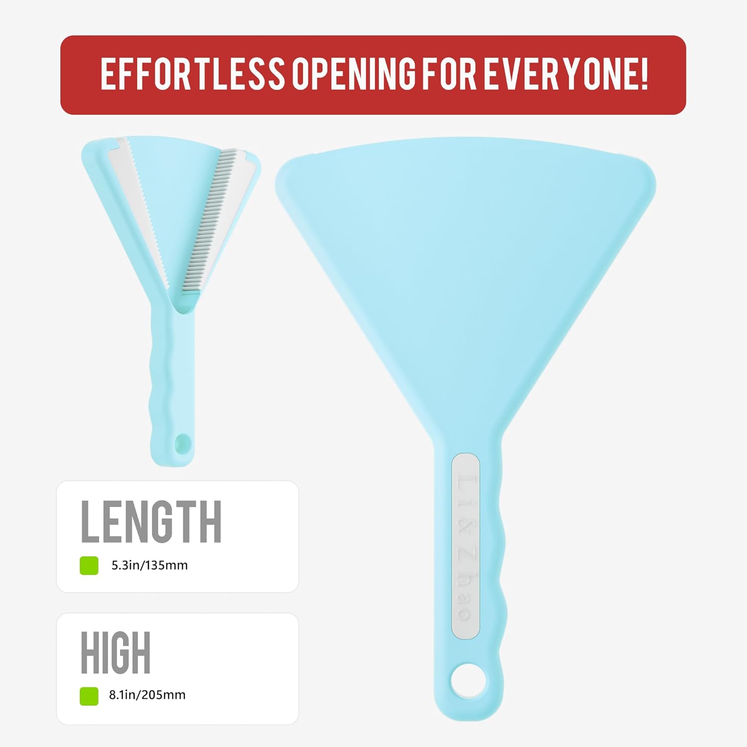 Li & Zhao Jar Opener Gripper for Weak Hands - Jar Lid Opener Grip Jar Opener Beer Bottle Opener Swing Away Can Opener Easy Twist Off Lid for Seniors with Arthritis Kitchen Gadgets(Blue)