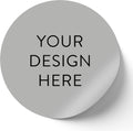 100 Custom Vinyl Stickers - Upload Your own Image, Text, Design, Logo - Personalized Logo Labels for Handmade, Packaging, Bottle, Jars, Candle, Brand Stickers (Gray, 5x5)