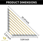 Snailhouse Small Triangle Roll Up Dish Drying Rack, Stainless Steel Kitchen Foldable Sink Caddy Organizer Sponge Holder for Sink Corner, Gold