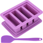 KeFanta Silicone Butter Mold, Butter Molds Tray with Lid,Large Butter Maker with Food Grade Silicone Spatulas,Rectangle Container for Brownies,Homemade Butter,Herbed,Garlic Butter