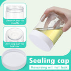 36pcs 16 oz Plastic Containers with Lids Labels Leak Proof BPA Free Airtight Refillable Clear Small Containers Storage Jars for Storing Dry Food Slime Honey Jam,white