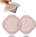 2 Pack Drain Cover Hair Catcher Sturdy Silicone Drain Protector Hair Stopper for Shower Kitchen Bathroom Bathtub Sakura Pink