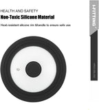 Universal Lid for Pots,Pans And Skillets,HR Huare Technology Tempered Glass with Heat Resistant Silicone Rim,Dishwasher Safe,Fit Cookware 11”,12”, 12.5”, Black,1 Pack