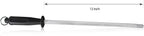 Professional Carbon Steel Black Knife Sharpening Steel, Black 12 Inch