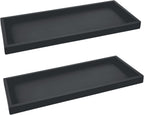 Countertop and Vanity Tray - 2 PC Large 11.7" Silicone Bathroom Trays, Counter Organizer, Dish Soap Sponge Holder Kitchen Sink Tray Organizer, Sink Caddy Toothbrush Key Kitchen Soap Trays