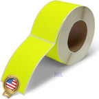 NextDayLabels - 3 X 5 Rectangle Inventory Color Coding Sticker Labels, 500 Per Roll (Fluorescent Yellow)