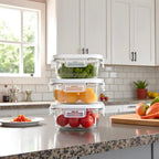16PC Square Glass Storage Containers With Lids, 2 Cup Glass Food Containers With Lids, Square Meal Prep Bowls, Small Bowls For leftovers, Dishwasher, Freezer Safe (8 lids & 8 Containers)