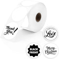 Perco White 2-Inch Perforated Circle Dot Thermal Sticker Labels — 735 Stickers/Roll, Direct Thermal Printer Compatible—with Permanent Adhesive for Organizing, Color Coding, Bin Labeling—Made in USA