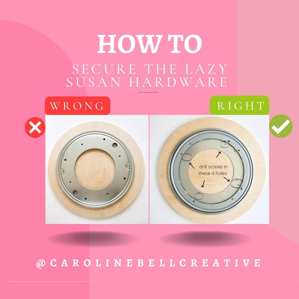 Lazy Susan Hardware, 4 inch, 350 lbs. Load Capacity, Pack of 2 Steel Lazy Susan Turntable Ball Bearing, by Woodpeckers