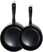 Alva Energy 8" & 11" Ceramic Nonstick Frying Pan Set – PFAS/PTFE-Free – Induction, Gas & Electric Compatible – Lightweight with Stay-Cool Handles – Even Heating, Dishwasher Safe