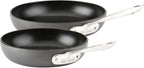 All-Clad HA1 Hard Anodized Non Stick Fry Pan Set 2 Piece, 8, 10 Inch, Induction, Oven Broiler Safe 500F, Pots and Pans Set, Kitchen Frying Pans, Skillets, Premium Cookware, Home, Dishwasher Safe Black