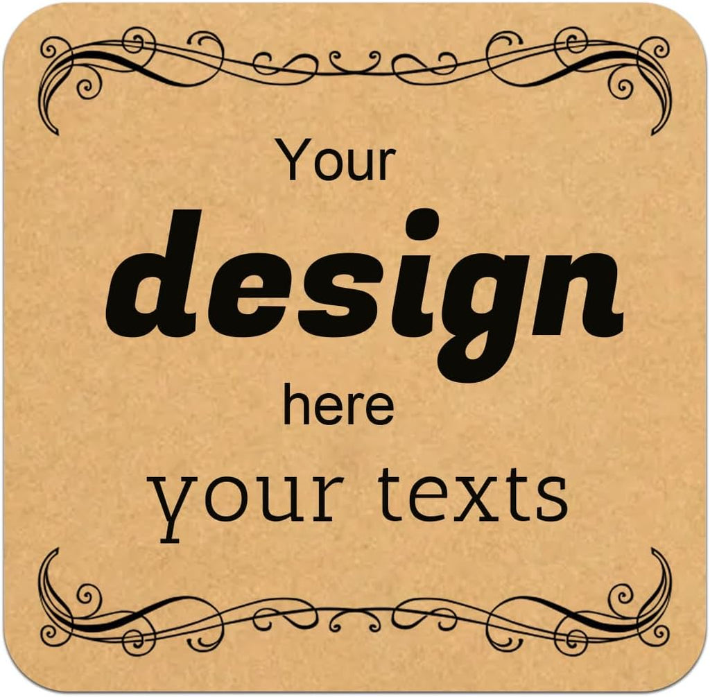 Custom Stickers Personalized Square Kraft Paper Sticker Customizable Floral Wreath Labels, Stickers for Mason Jars, Wedding Favors, Gift Tags, Party Packaging (Style 7)