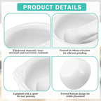 2 Sets Mini Porcelain Mortar and Pestle Set Porcelain Herb Grinder Crusher Grinding Bowl Kitchen Mixing Grinding Bowl with 2 Pieces Brushes for Seasonings, Sesame, Herbs, Medicine (80 mm)