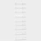 Moforoco 9-Tier White Over The Door Pantry Organizer, Pantry Organization and Storage, Black Hanging Basket Wall Spice Rack Seasoning Shelves, Home & Kitchen Bedroom Bathroom House Essentials