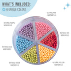 Sweets Indeed Sprinkles 6 Cell Edible Sprinkle Mix Jimmies Perfect for Cake Decorations Baking Ice Cream Cookies Cupcake Topper (Rainbow Nonpareils)