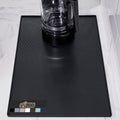 GORILLA GRIP Silicone Coffee Mat, Espresso Drink Bar Station Accessories, Use Under Machine, Waterproof Heat Resistant Multi-Use Dish Drying Mats, Stays in Place, Kitchen Home Decor, 11.5x18.5, Black