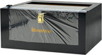 12" Black Commercial Foil & Plastic Wrap Dispenser Organizer w/Slider Cutter & Roller - Heavy Duty XL Holder for 3000ft Film, 1000ft Foil Rolls - Kitchen, Restaurant, Foodservice Storage