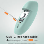Ultrablde SE - USB Rechargeable Electric Can Opener for Kitchen for Seniors with Arthritis- Cordless Battery Powered Automatic, Side Cut, Smooth Edge, Handsfree, for Small or Large Cans, Teal