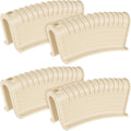 Patelai 4 Pcs Silicone Assist Hot Pan Handle Holder Pot Handle Covers for Cast Iron Skillets Holder Sleeve Nonslip Heat Resistant Pan Cover for Enameled Griddles Casserole Frying Cookware (Beige)