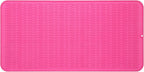 Silicone Dish Drying Mat for Multiple Usage,Easy clean,Eco-friendly,Heat-resistant Silicone Mat for Kitchen Counter or Sink,Refrigerator or Drawer Liner Rose 5XL 36inches x 18inches