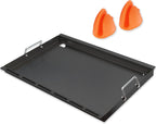 SafBbcue 97888 Full Size Griddle Inserts for Monument 24367 24633 13892 17842 35633 41847NG Grill Flat Top Griddle for Monument Replacemnt Parts 35633G 35633B D405 D425, Carbon Steel