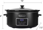 HOMECOOKIN 7 Quart Programmable Slow Cooker, Kitchen Appliances, Perfect Kitchen Small Appliance for Family Dinners, Black Stainless Steel