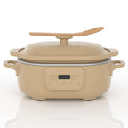 4 Quart Programmable Slow Cooker with Flexible Easy Programming, 8-in-1 Claypot Multi Cooker, Removable Crock, Nonstick, Oven Safe Pot to 450°F, Brown