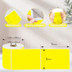 300per Roll 3 X 5 Inch Printable Rectangle Color Coding Labels, Adhesive Color Coding Stickers for Bar-Codes, Address, Small Business Labeling, Inventory, Yellow
