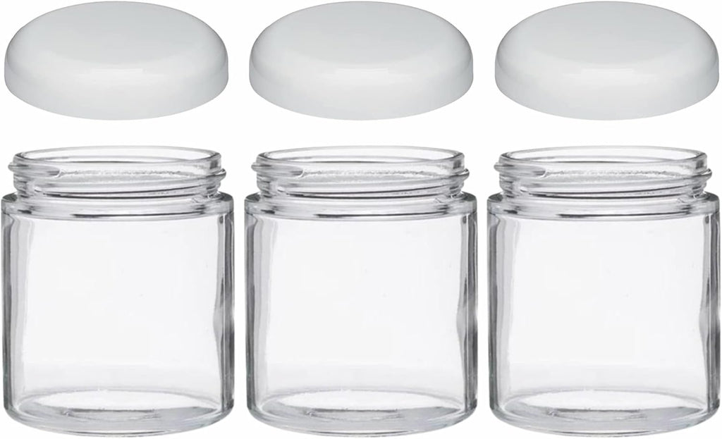 Jarming Collections Mason Jars - 16 oz Glass Extra Wide Mouth Pint Storage Jars with BPA Free Plastic Lids - Made in USA