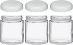 Jarming Collections Mason Jars - 16 oz Glass Extra Wide Mouth Pint Storage Jars with BPA Free Plastic Lids - Made in USA