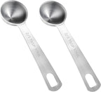 10ML / 2/3TBSP Measuring Spoons, 2 Pcs Stainless Steel Tablespoon, Small Metal Teaspoons for Measuring Dry and Liquid Ingredients