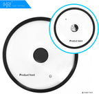 Silicon Glass Lid for Pot,Pan,Skillet Fits 11"(28CM) Cookware Silicon lid Dishwasher Safe, Replacement Lid Vented Tempered Glass with Heat Resistant Silicone Rim By HR Huare Technology,Black,1 Pack