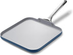 Caraway Square Griddle Pan - 11” Square Pan - Non-Stick Ceramic Coated - Non Toxic, PTFE & PFOA Free - Oven Safe & Compatible with All Stovetops - Navy