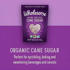 Wholesome Sweeteners 16-Ounce Organic Cane Sugar, Fair Trade, Non GMO, Gluten Free, Pure & Vegan, for Baking and Sweetening, 1 Pack