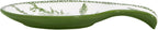 Bico Green Garden Toile De Jouy Spoon Rest for Stove Top, Ceramic Spoon Holder for Kitchen Counter, Easy to Clean Coffee Spoon Rest Dishwasher Safe, Kitchen Cooking Utensil Rest for Ladles Spatula