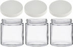 Jarming Collections Mason Jars - 16 oz Glass Extra Wide Mouth Pint Storage Jars with White Plastic Lids - Made in USA