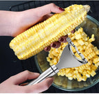 2PCS Corn Planer Cutter Thresher Peeler, Corn Thresher Cob Stripper Tool,Premium Stainless Steel Corn Thresher Cob Remover tool with Ergonomic Handle